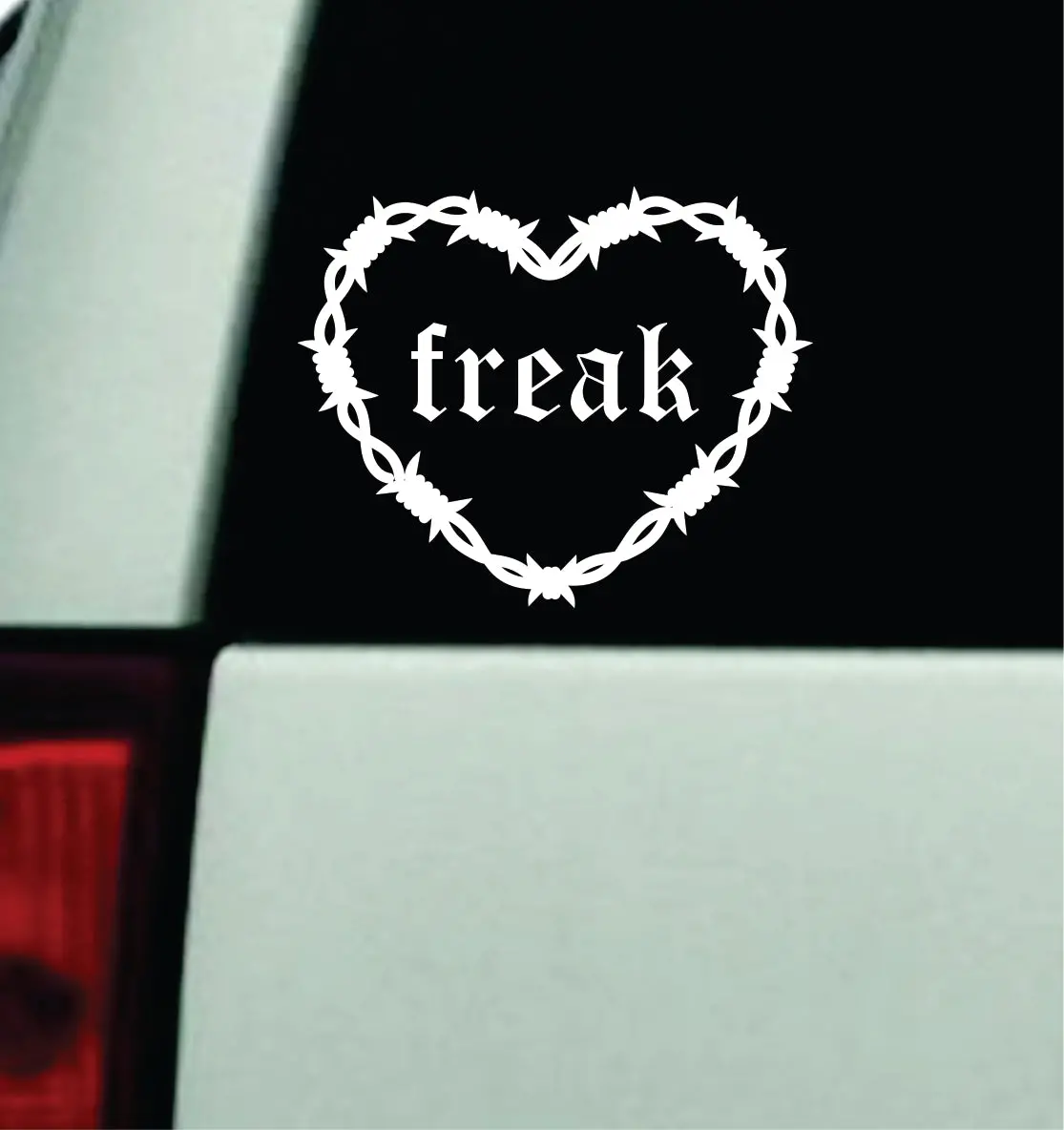 Freak Barb Wire Heart Car Decal Truck Mirror Window Windshield Bumper Sticker Men Girls Blegh Metal Hardcore Music Goth Emo 1