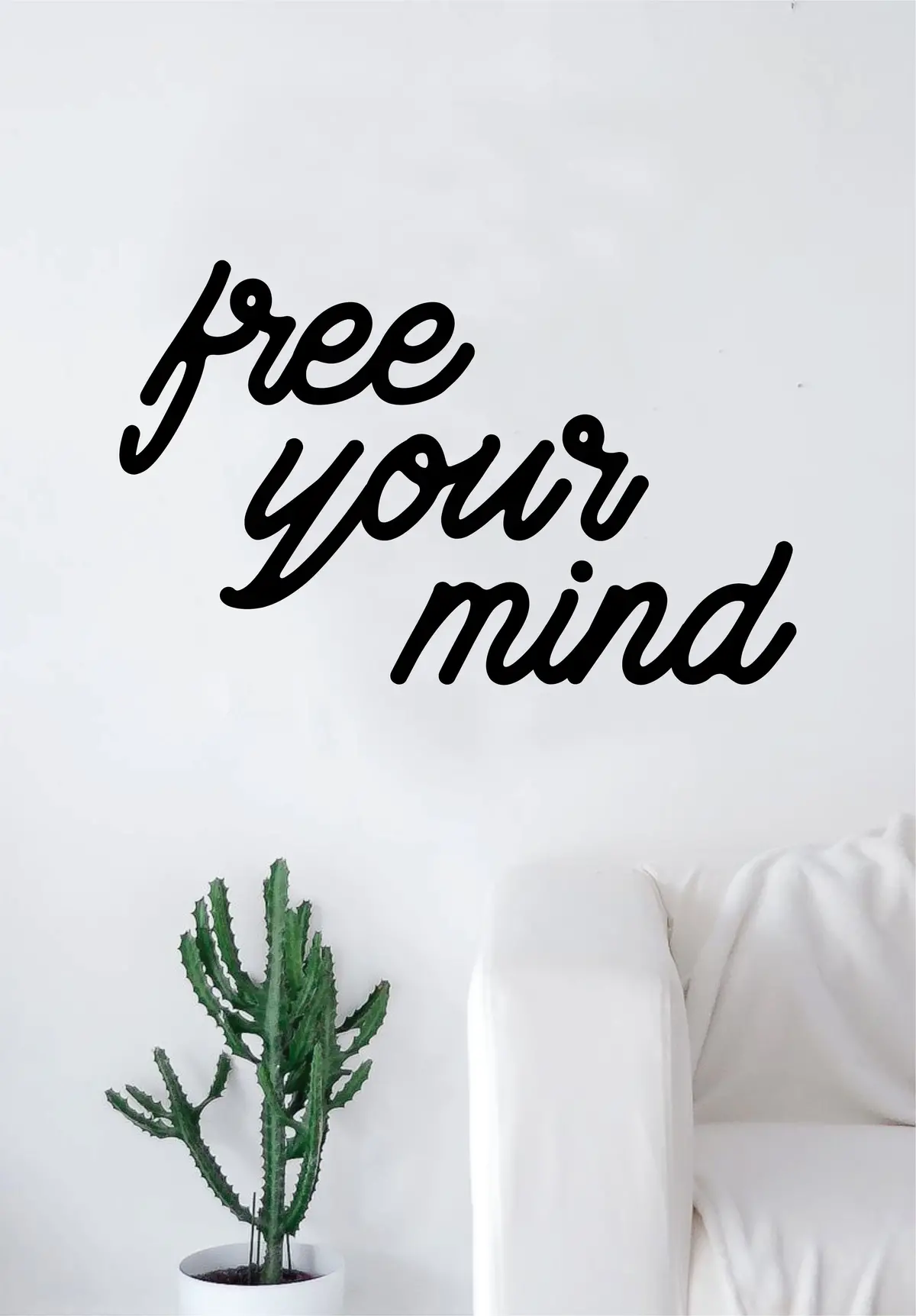 Free Your Mind Wall Decal Home Decor Room Bedroom Art Vinyl Sticker Quote Teen Kids Baby Girls Inspirational School Cute Nursery 1