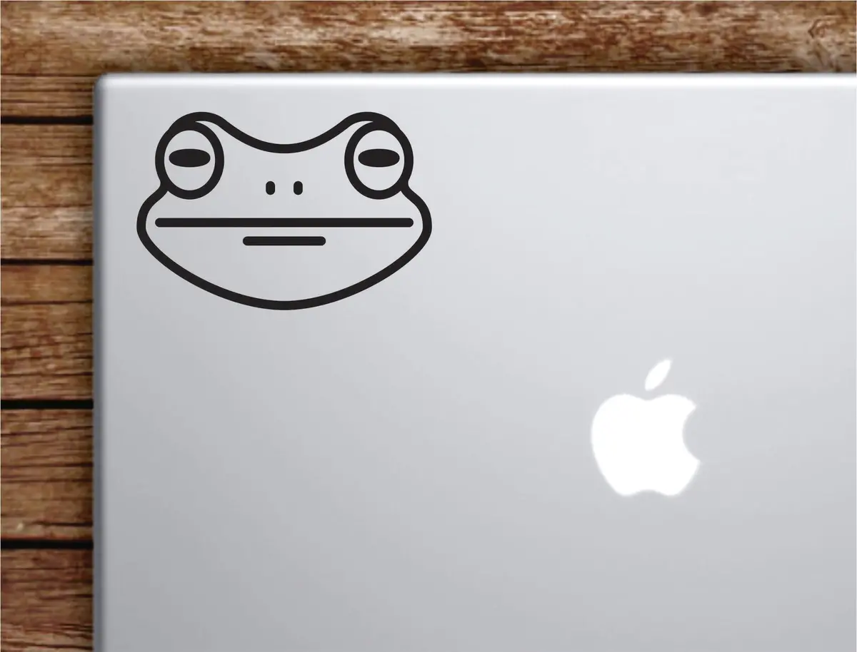 Frog Laptop Wall Decal Sticker Vinyl Art Quote Macbook Apple Decor Car Window Truck Teen Inspirational Girls Animals 1