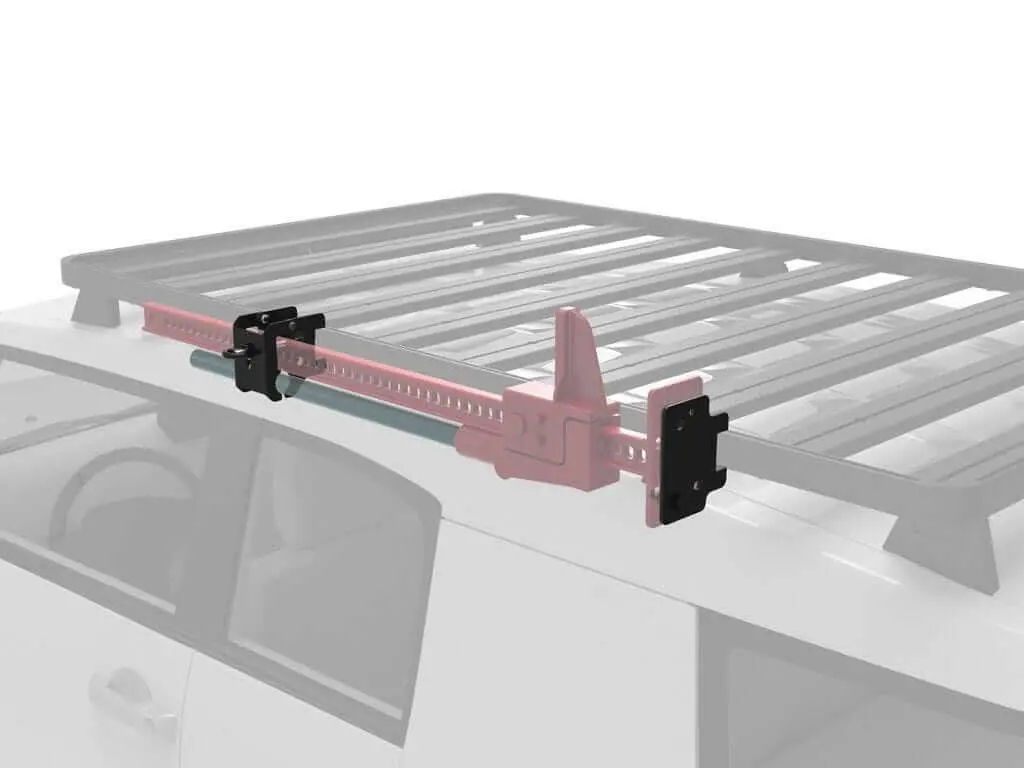 Front Runner Hi-Lift Jack Bracket For Roof Rack – Fits All Hi-Lift Jack Sizes – Black Steel, Lockable, Weather-Resistant Design (1 Set) 1