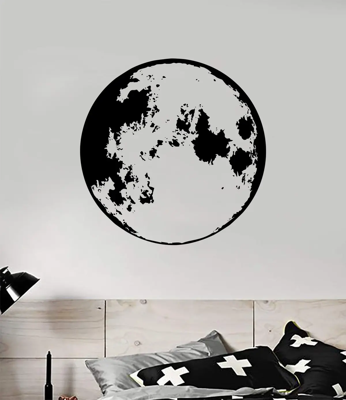 Full Moon Wall Decal Home Decor Art Sticker Vinyl Bedroom Boy Girl Teen School Nursery Science Space 1
