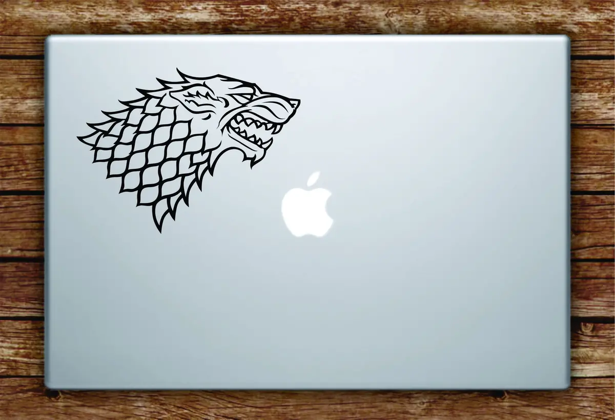 Game Of Thrones House Stark Laptop Decal Sticker Vinyl Art Quote Macbook Apple Decor Tv Shows Wolf 1