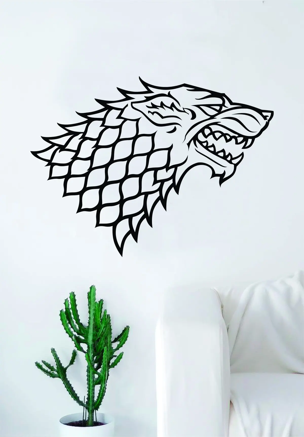 Game Of Thrones House Stark Decal Sticker Wall Vinyl Living Room Bedroom Art Decor Tv Shows Wolf 1