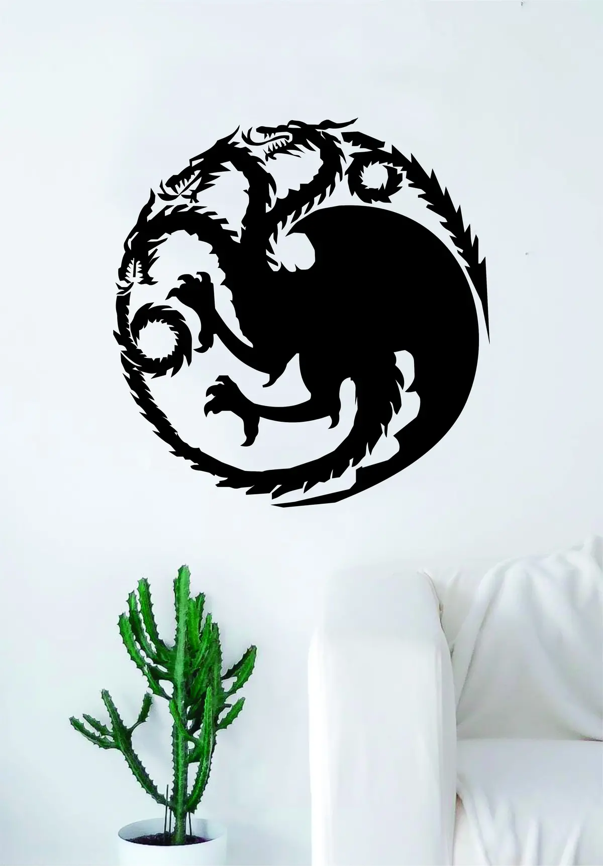 Game Of Thrones House Targaryen Decal Sticker Wall Vinyl Living Room Bedroom Art Decor Tv Shows Dragon 1