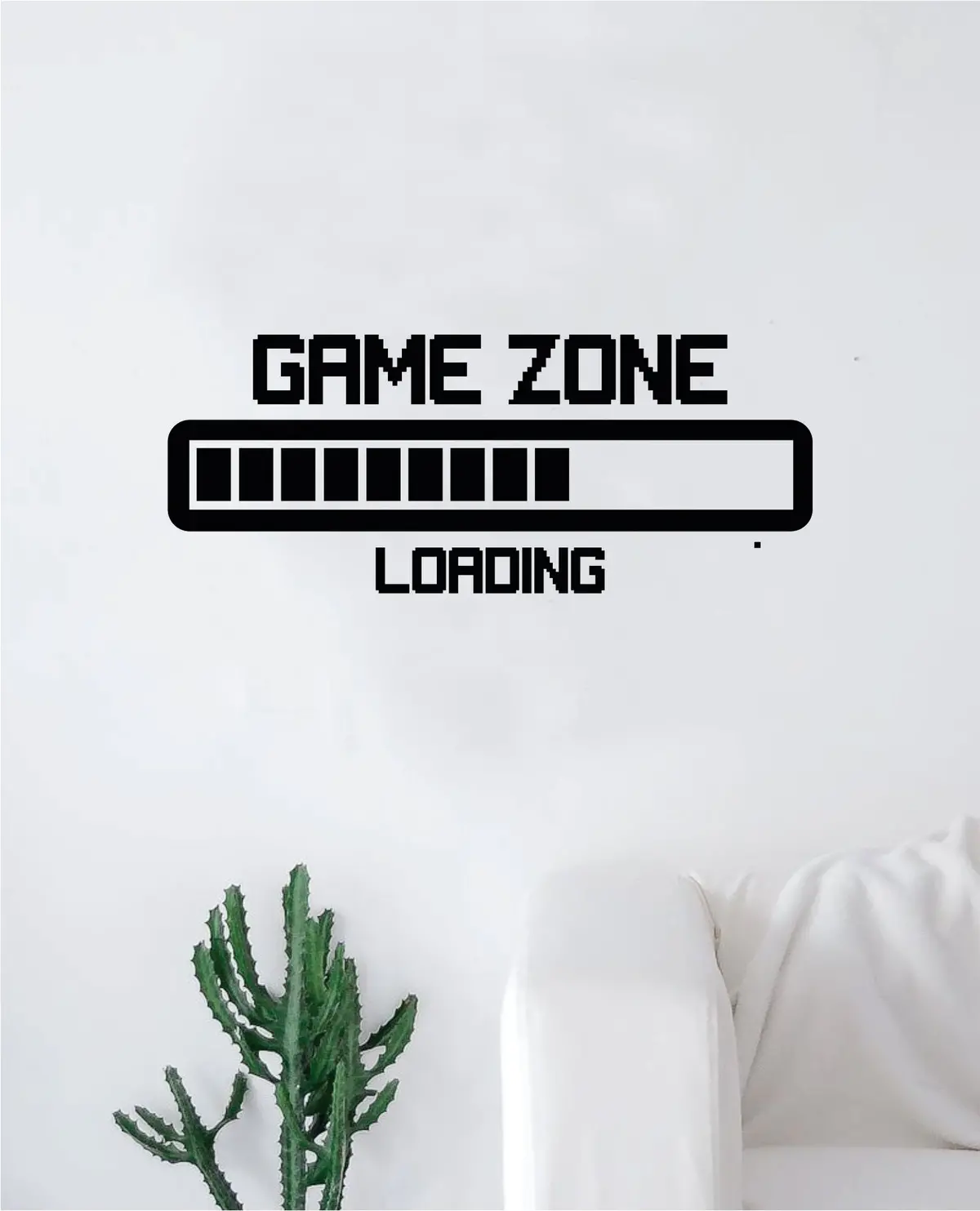 Game Zone Loading Quote Wall Decal Sticker Bedroom Room Art Vinyl Home Decor Inspirational Teen Video Gaming Gamer 1