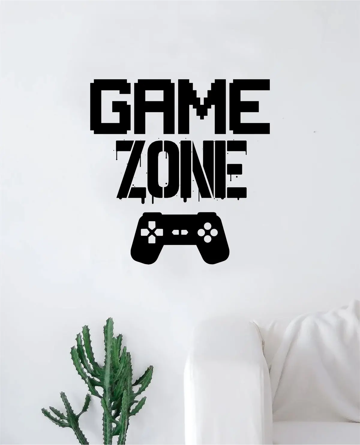 Game Zone V2 Wall Decal Quote Home Room Decor Decoration Art Vinyl Sticker Funny Gamer Gaming Nerd Geek Teen Video Kids 1