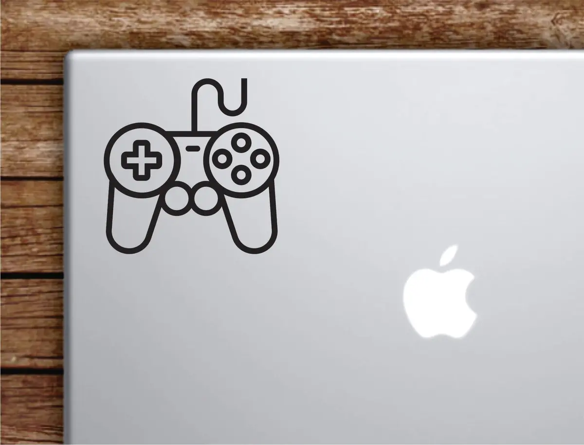 Gamer Controller V2 Laptop Wall Decal Sticker Vinyl Art Quote Macbook Apple Decor Car Window Truck Teen Inspirational Girls Boys Video Game Ps4 Xbox 1
