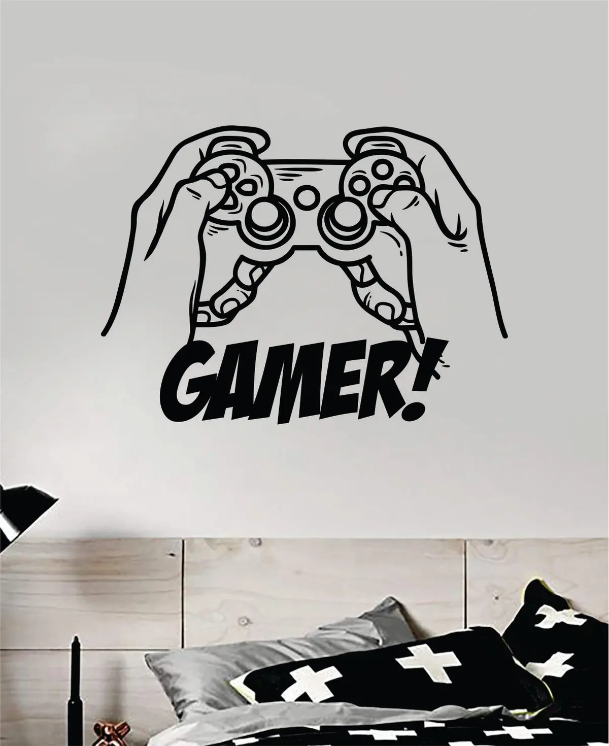 Gamer V5 Wall Decal Quote Home Room Decor Art Vinyl Sticker Funny Gaming Nerd Geek Teen Video Kids Baby Boys Xbox Ps4 1