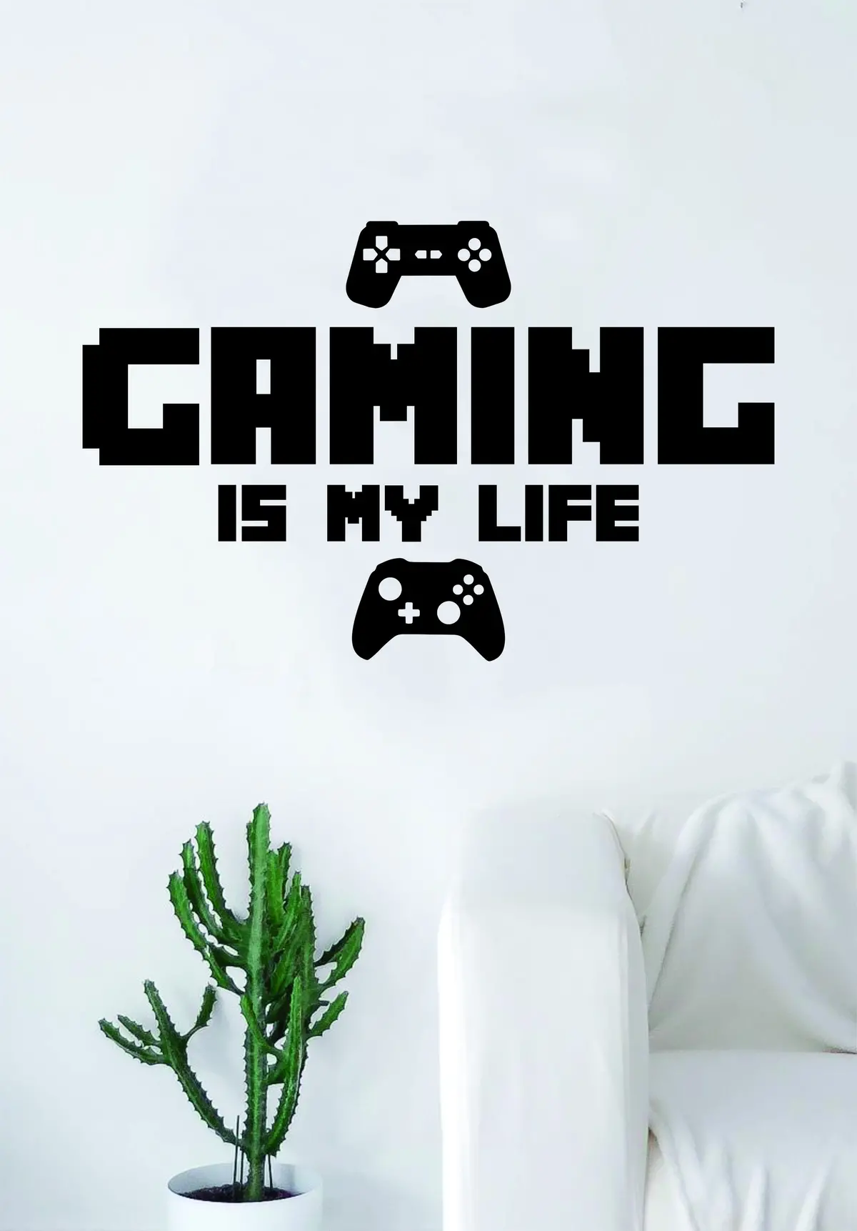 Gaming Is My Life V2 Quote Wall Decal Sticker Room Art Vinyl Game Gamer Video Games Computer Geek Funny Cool Retro 1