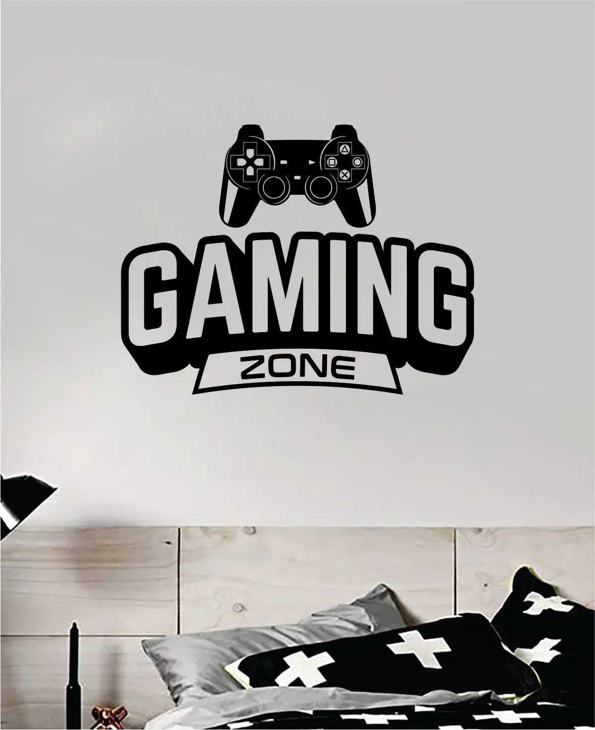 Gaming Zone V2 Controller Video Game Decal Sticker Wall Vinyl Decor Art Home Bedroom Room Classic Nerd Teen Funny Gamer Kids Baby Xbox Ps4 1