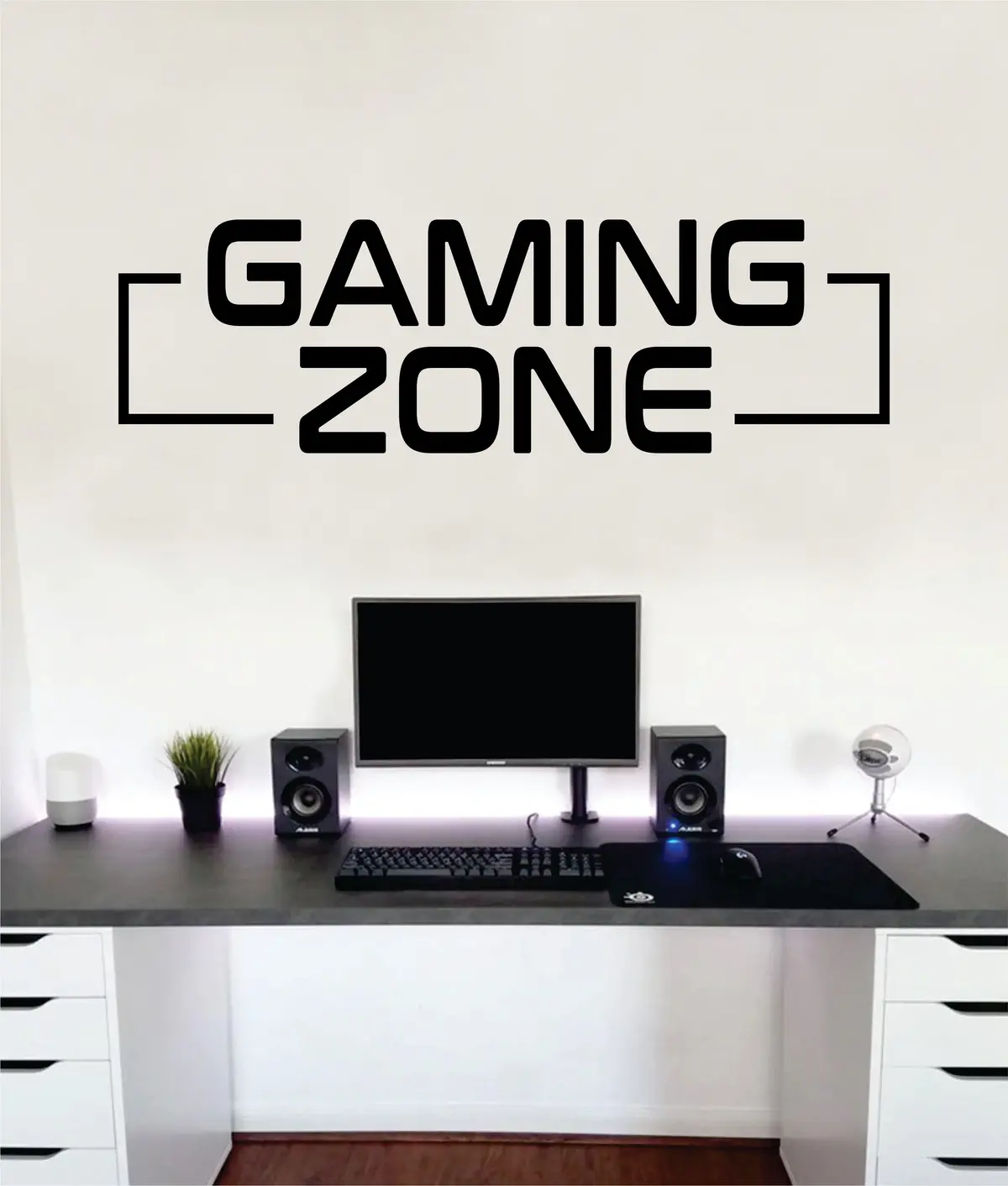 Gaming Zone Large Video Game Wall Decal Sticker Vinyl Decor Art Home Bedroom Room Retro Nerd Teen Funny Gamer Gaming Streamer Kids Baby Xbox Ps4 Ps5 1