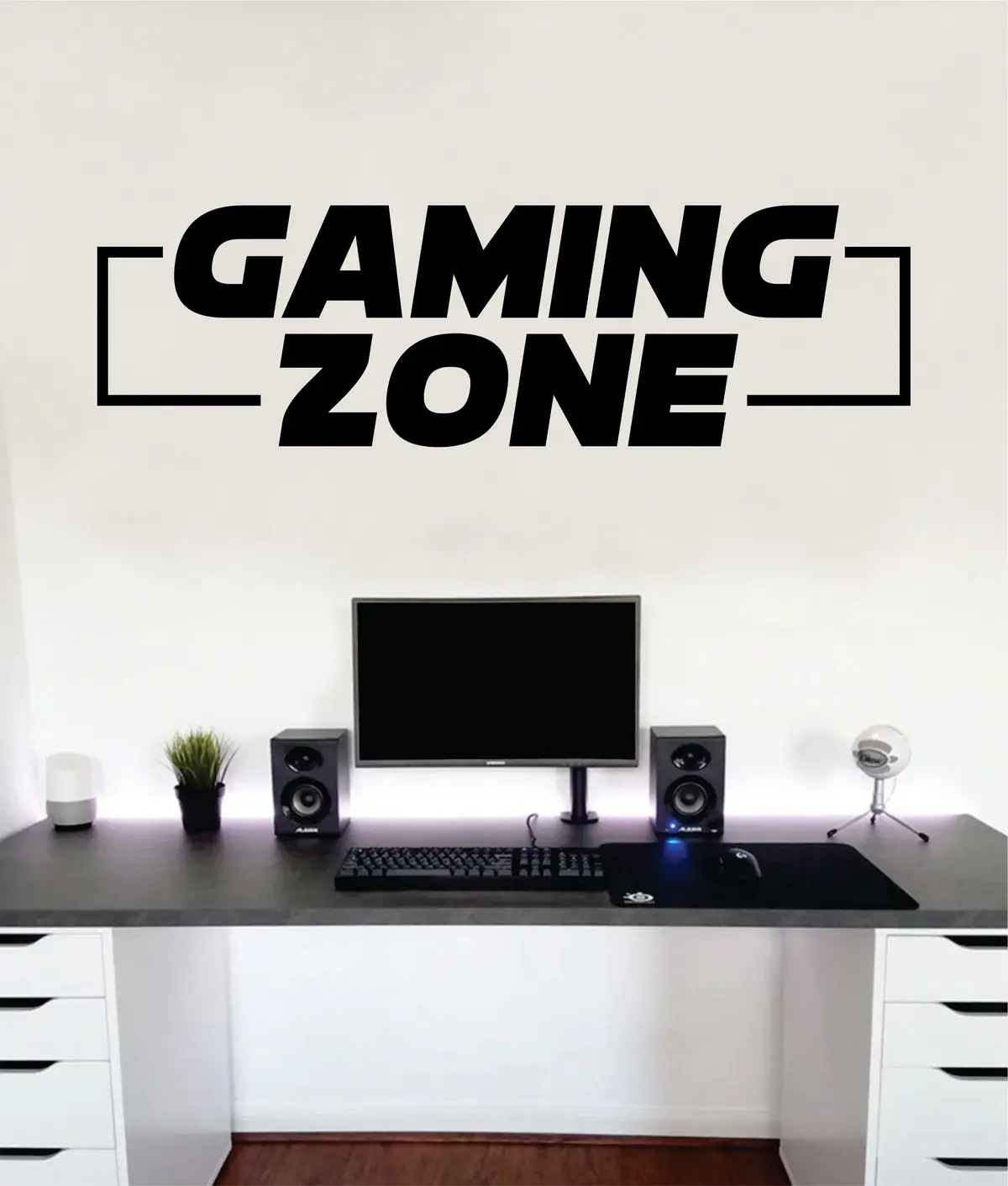 Gaming Zone V3 Large Video Game Wall Decal Sticker Vinyl Decor Art Home Bedroom Room Retro Nerd Teen Funny Gamer Gaming Streamer Kids Baby Pc Xbox Ps4 Ps5 1