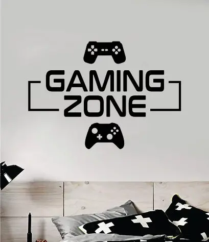 Gaming Zone V5 Video Game Decal Sticker Wall Vinyl Decor Art Home Bedroom Room Retro Nerd Teen Funny Gamer Kids Baby Pc Xbox Ps4 Boys Girls 1