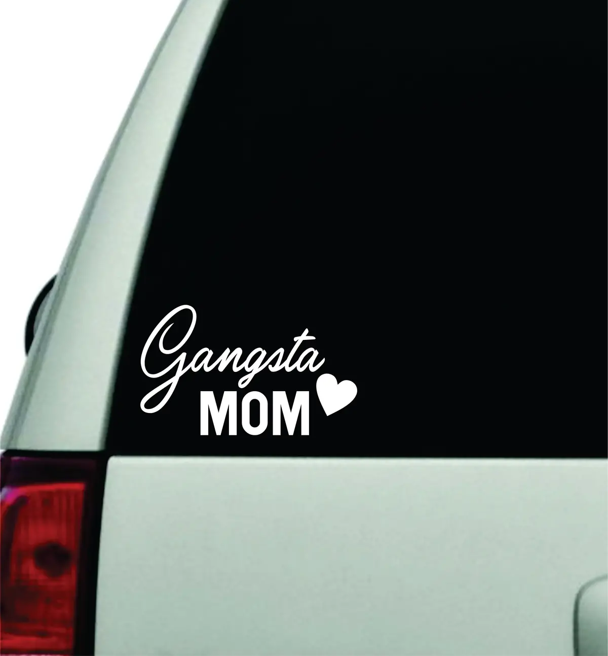 Gangsta Mom Wall Decal Car Truck Window Windshield Jdm Sticker Vinyl Lettering Racing Quote Boy Girls Family Funny Music Rap 1