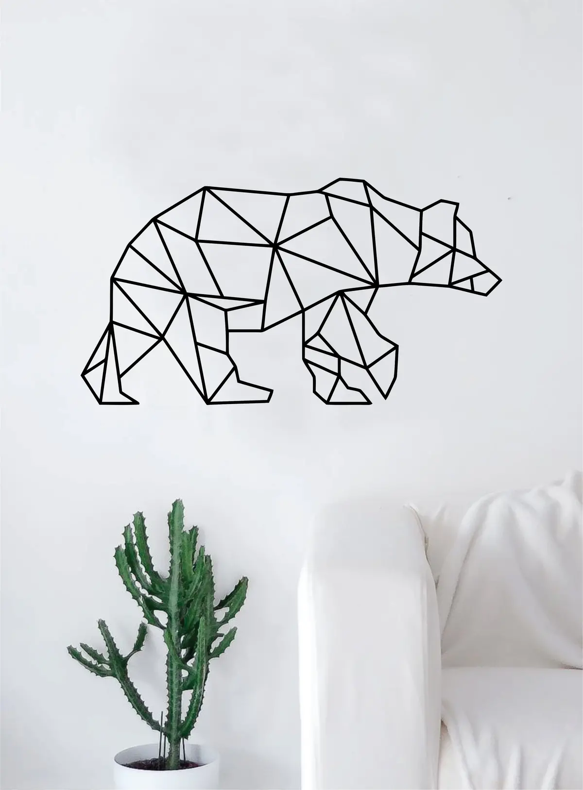 Geometric Bear Animal Design Decal Sticker Wall Vinyl Decor Art Living Room Bedroom Abstract Cool Teen Animal 1
