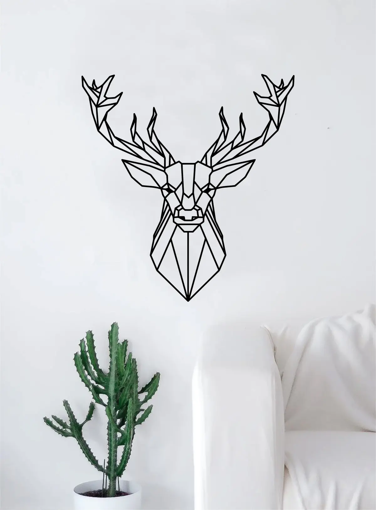 Geometric Deer V2 Animal Design Decal Sticker Wall Vinyl Decor Art Living Room Bedroom Abstract Cool Teen Hunt 1