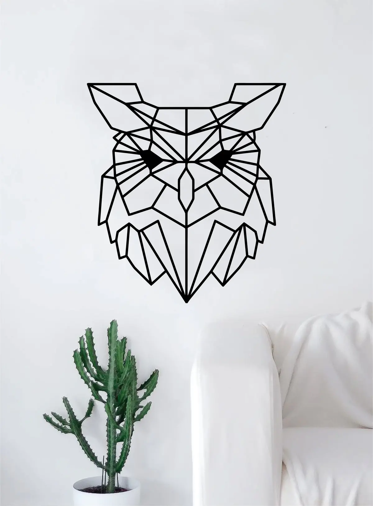 Geometric Owl Animal Design Decal Sticker Wall Vinyl Decor Art Living Room Bedroom Abstract Cool Teen Bird 1
