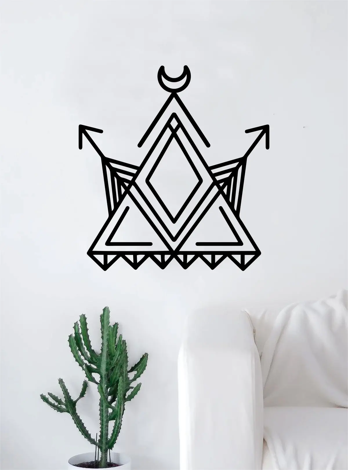 Geometric Triangle Arrows Moon Art Wall Decal Sticker Vinyl Living Room Bedroom Decor Teen Native American 1