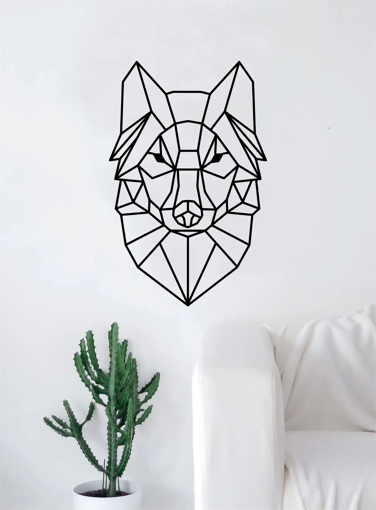 Geometric Wolf V2 Animal Design Decal Sticker Wall Vinyl Decor Art Living Room Bedroom Abstract Cool Teen 1