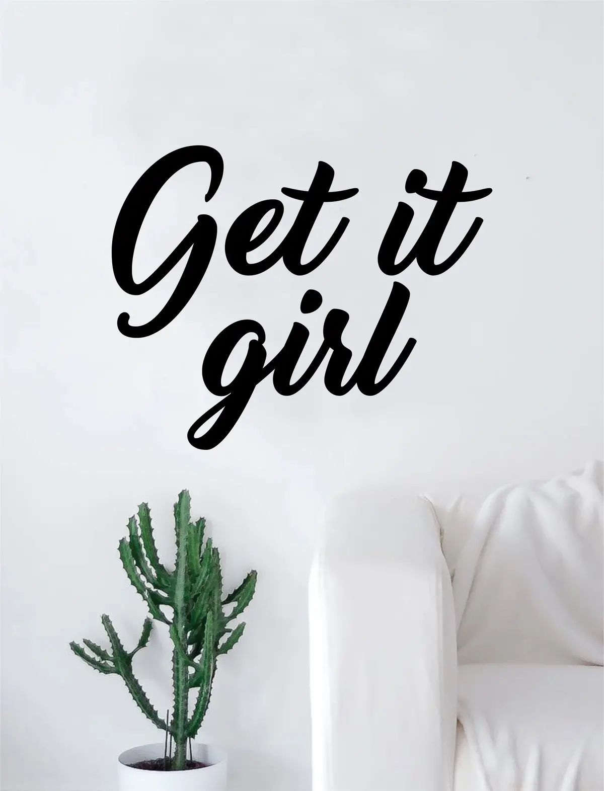Get It Girl Quote Beautiful Design Decal Sticker Wall Vinyl Decor Art Beauty Inspirational Cute Pretty Girls 1
