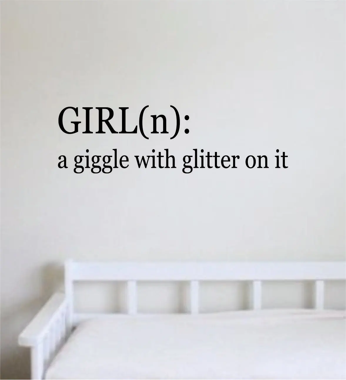 Girl A Giggle With Glitter On It Quote Wall Decal Sticker Bedroom Room Art Vinyl Kids Baby Nursery Daughter Funny Definition Cute 1