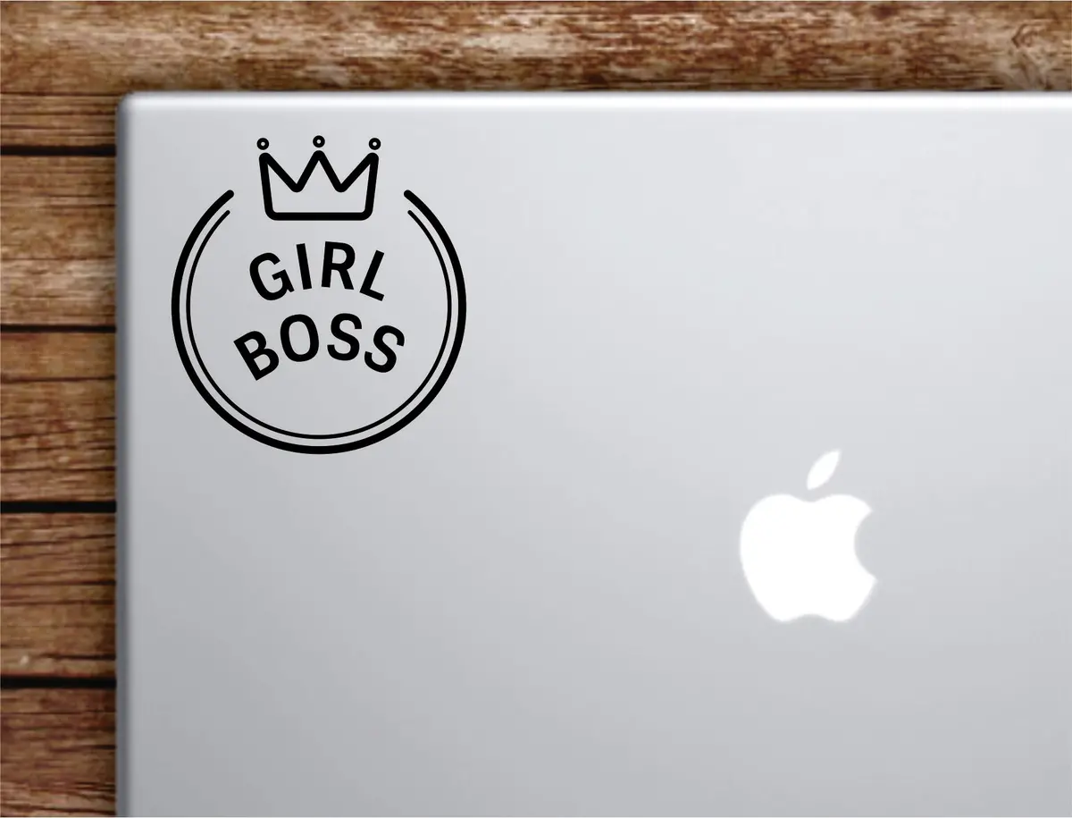 Girl Boss Laptop Decal Sticker Vinyl Art Quote Macbook Apple Decor Car Window Truck Women Feminist 1