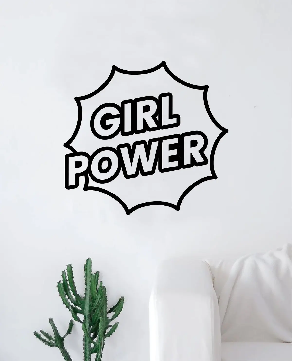 Girl Power V5 Wall Decal Sticker Vinyl Art Bedroom Living Room Decor Decoration Teen Quote Inspirational Motivational Cute Lady Woman Feminism Feminist Empower Grl Pwr Love Strong Beautiful 1