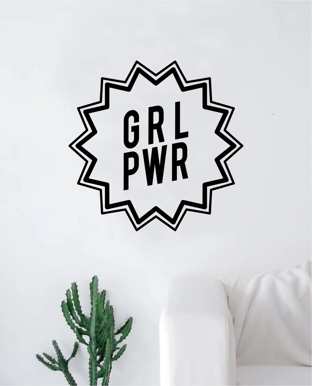 Girl Power V6 Wall Decal Sticker Vinyl Art Bedroom Living Room Decor Decoration Teen Quote Inspirational Motivational Cute Lady Woman Feminism Feminist Empower Grl Pwr Love Strong Beautiful 1