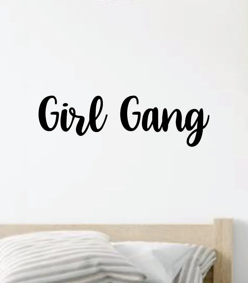 Girl Gang Quote Wall Decal Sticker Vinyl Art Home Decor Bedroom Room Boy Girls Inspirational Beauty Makeup Lashes Brows Daughter 1