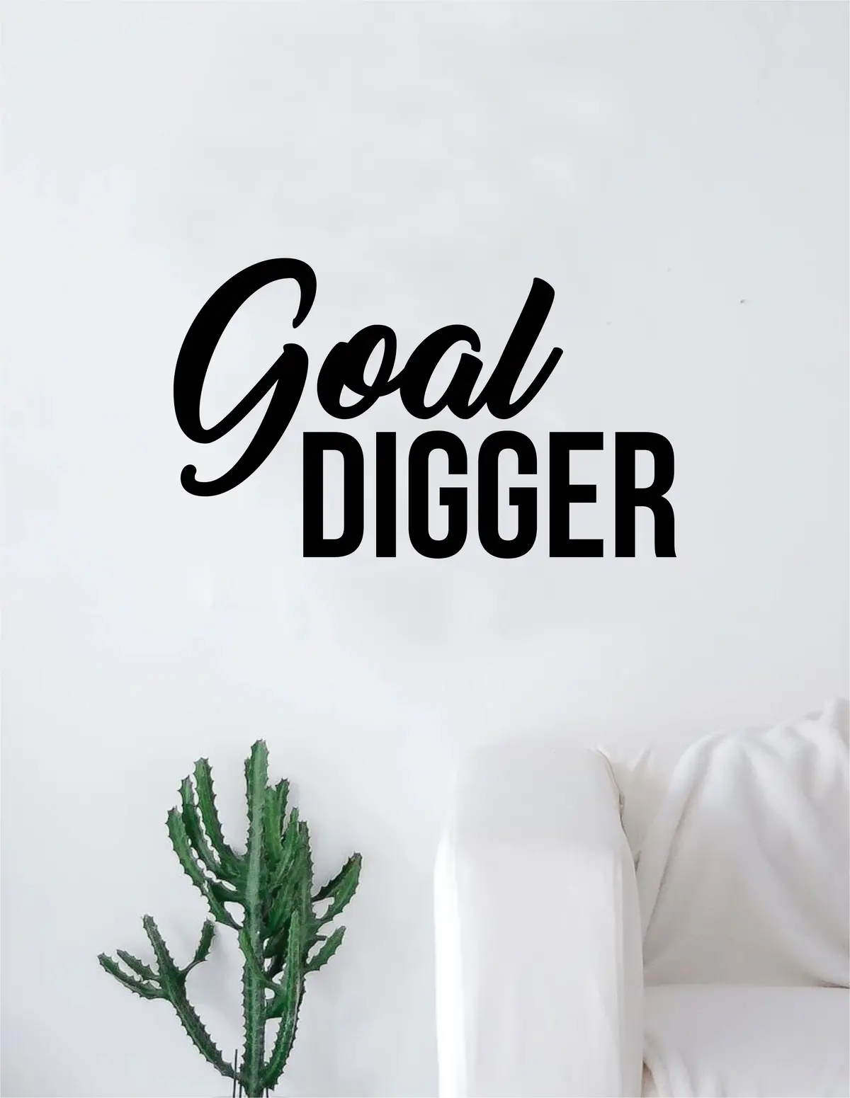 Goal Digger Quote Big Decal Sticker Wall Vinyl Art Home Decor Teen Quote Girls Inspirational 1