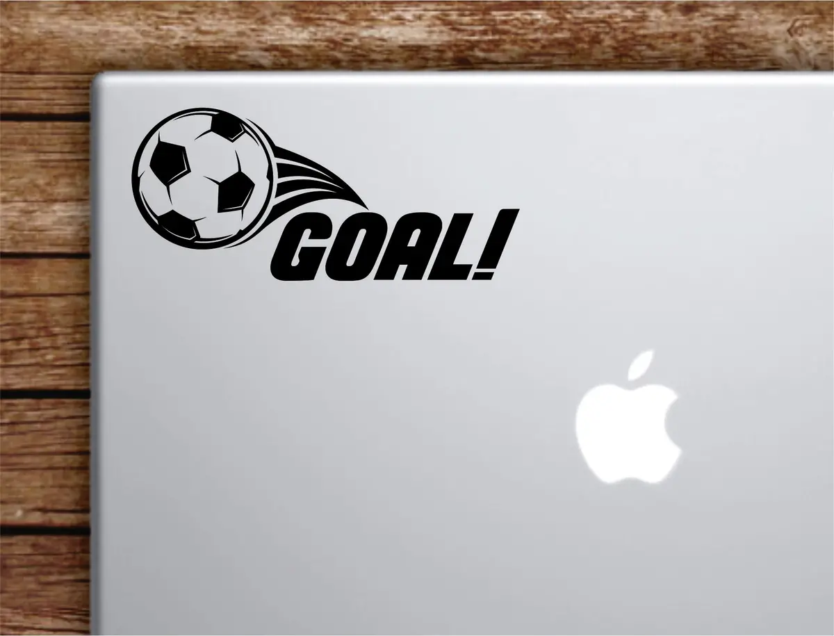 Goal Soccer Laptop Wall Decal Sticker Vinyl Art Quote Macbook Decor Car Window Truck Kids Baby Teen Inspirational Girls Boys Sports Fifa 1