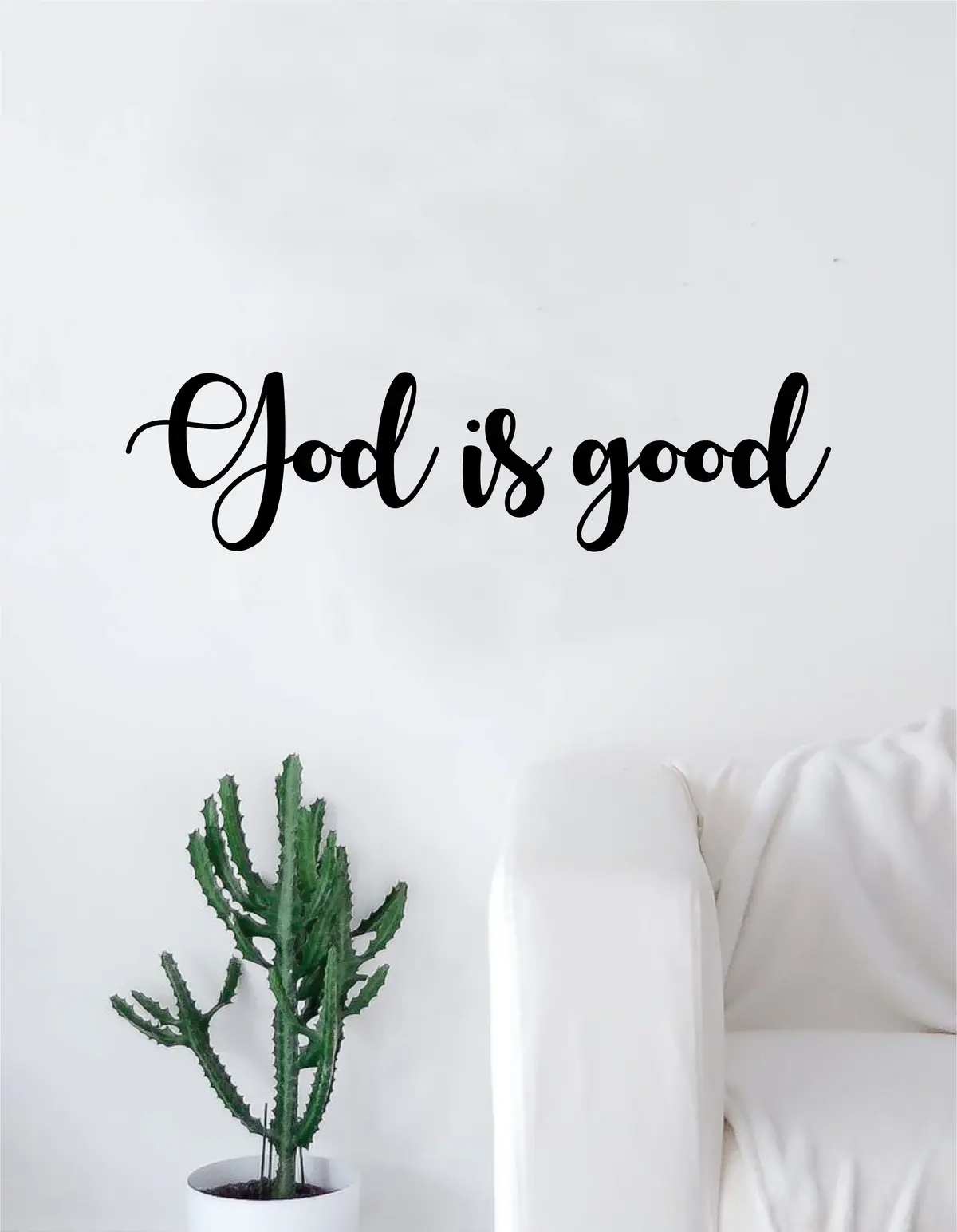 God Is Good Quote Decal Sticker Wall Vinyl Art Home Decor Decoration Teen Inspire Inspirational Motivational Living Room Bedroom 1
