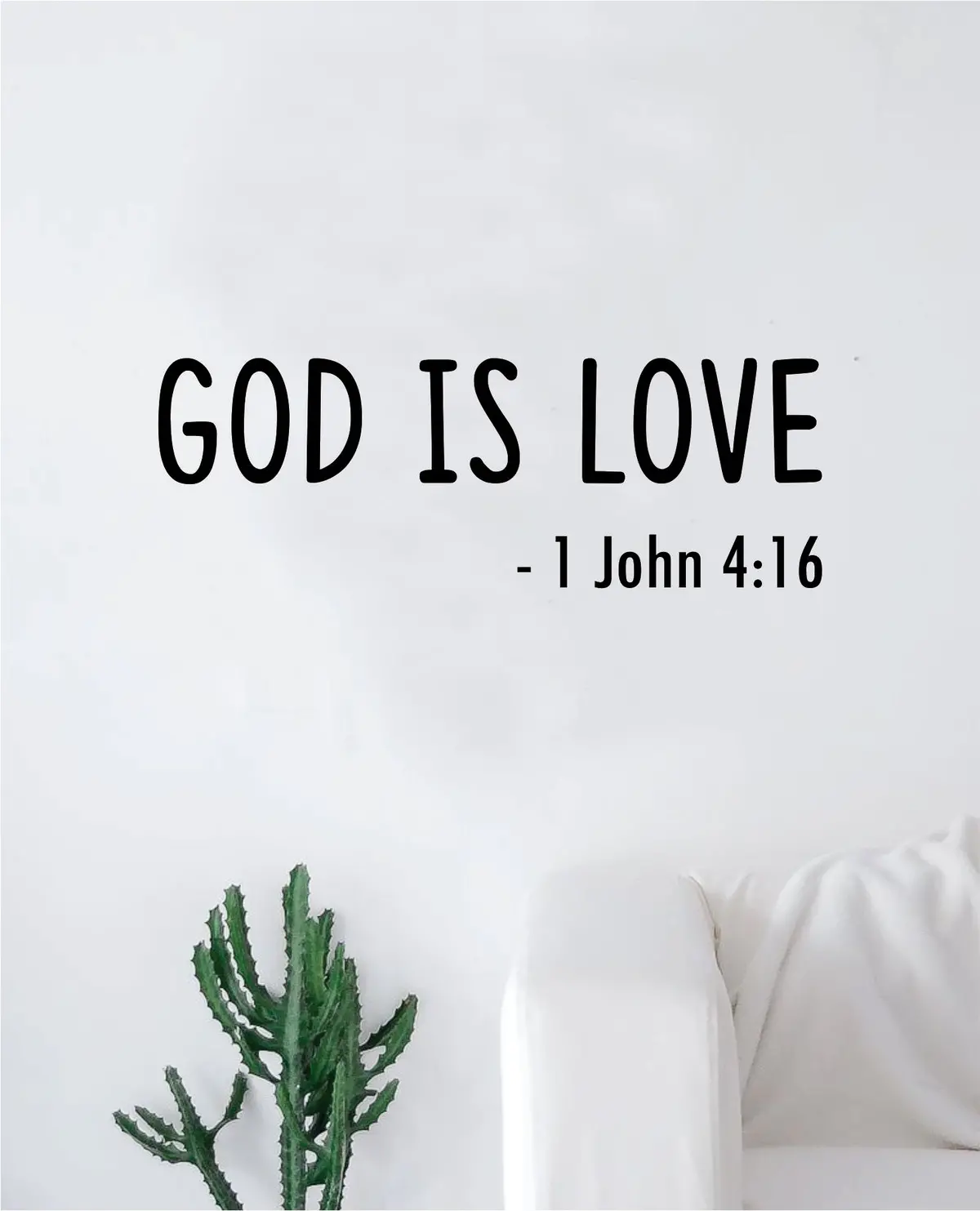 God Is Love Quote Wall Decal Sticker Bedroom Home Room Art Vinyl Inspirational Motivational Teen Decor Religious Bible Verse Blessed Spiritual 1