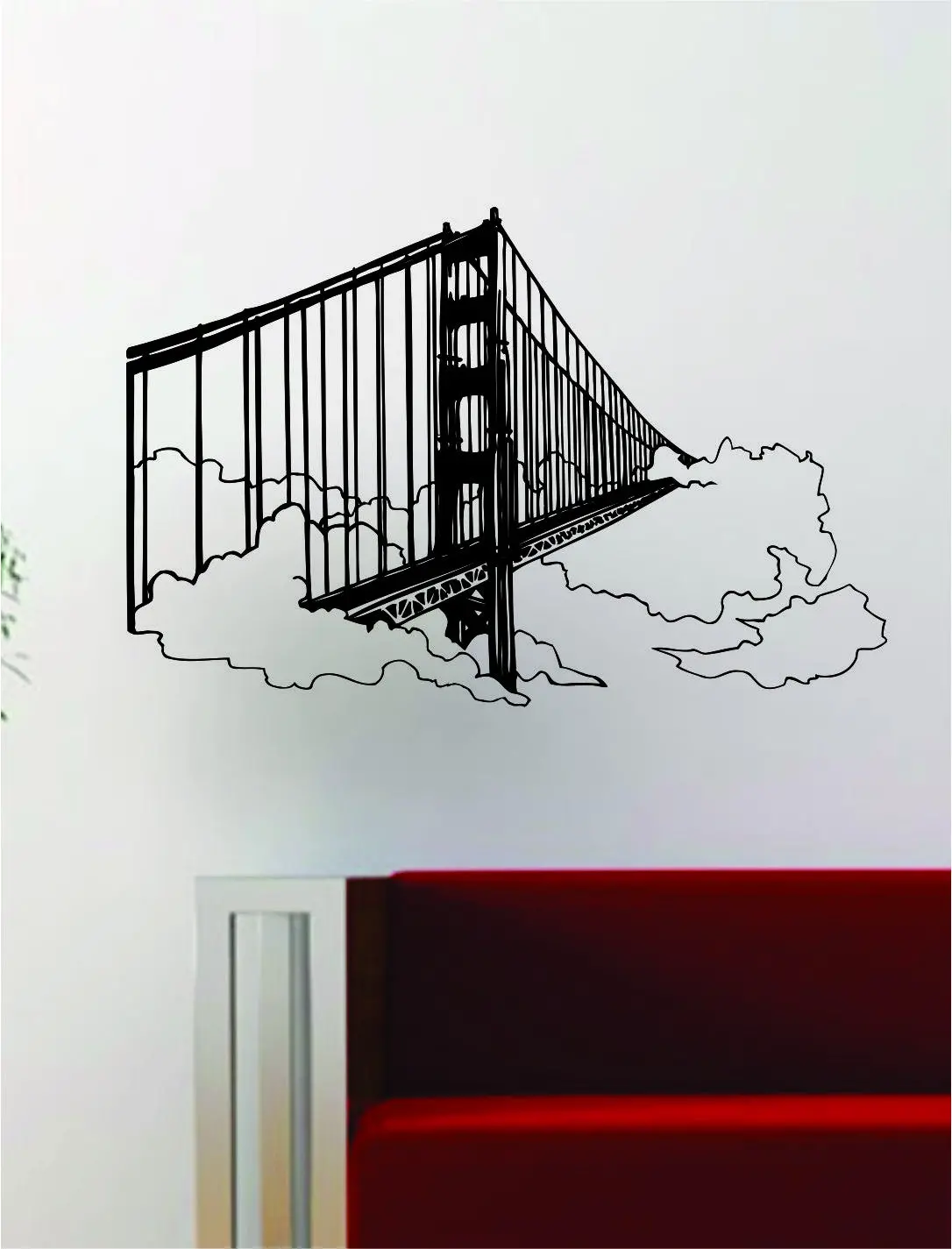Golden Gate Bridge Decal Wall Vinyl Art Decor Room Design San Francisco California 1