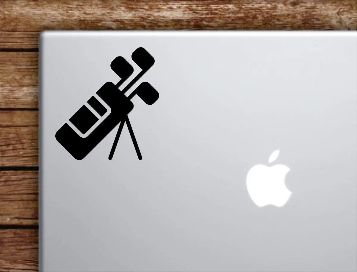 Golf Clubs Laptop Wall Decal Sticker Vinyl Art Quote Macbook Apple Decor Car Window Truck Teen Inspirational Girls Sports 1