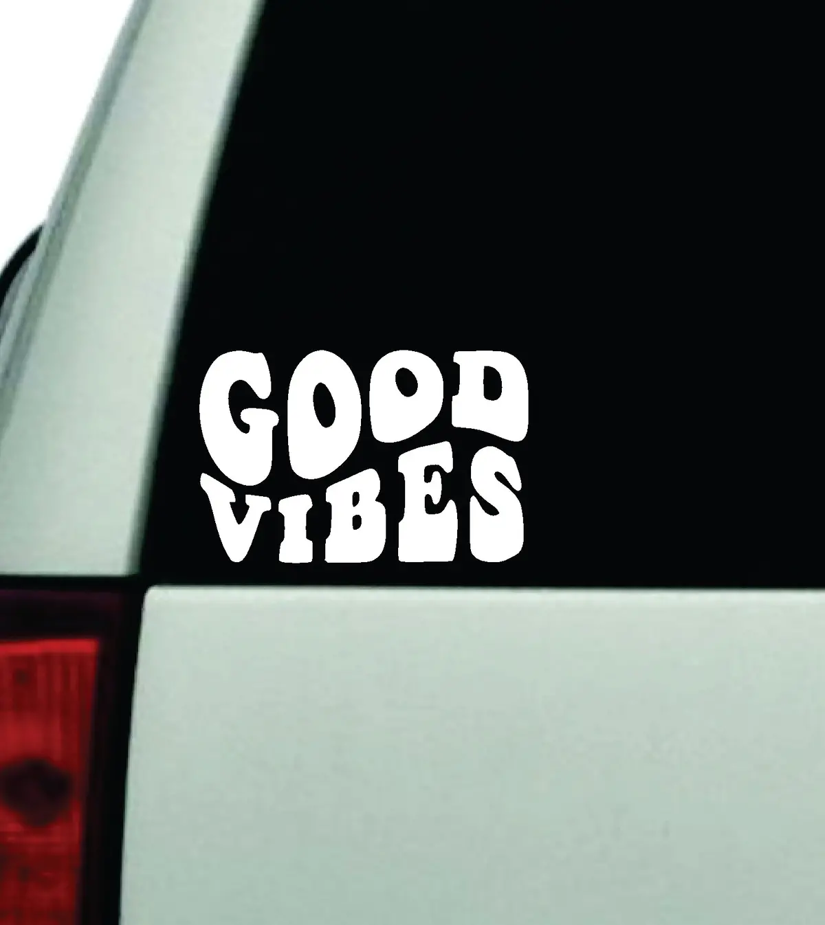Good Vibes Car Decal Truck Window Windshield Rearview Jdm Bumper Sticker Vinyl Quote Boy Girls Funny Mom Milf Women Trendy Cute Aesthetic Bestie 1