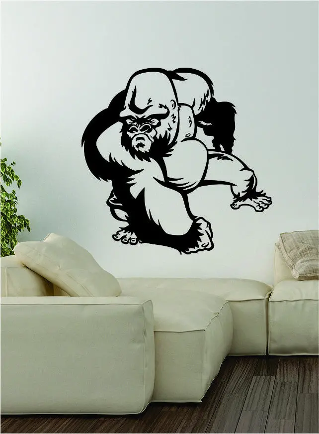 Gorilla V2 Decal Wall Vinyl Art Decor Room Animal Beautiful Monkey Ape Harambe Jungle Teen 1