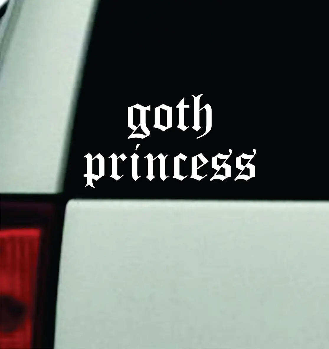 Goth Princess Car Decal Truck Window Windshield Mirror Rearview Jdm Bumper Sticker Vinyl Quote Girls Music Emo Hardcore Metal Rock Blegh 1