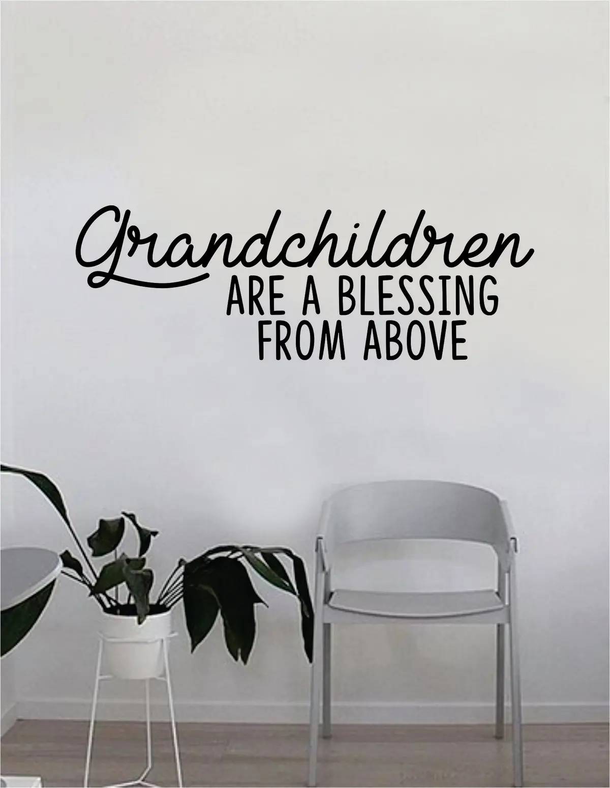 Grandchildren Are A Blessing Quote Wall Decal Sticker Bedroom Living Room Art Vinyl Beautiful Inspirational Family Grandma Grandpa Love Cute Kids 1