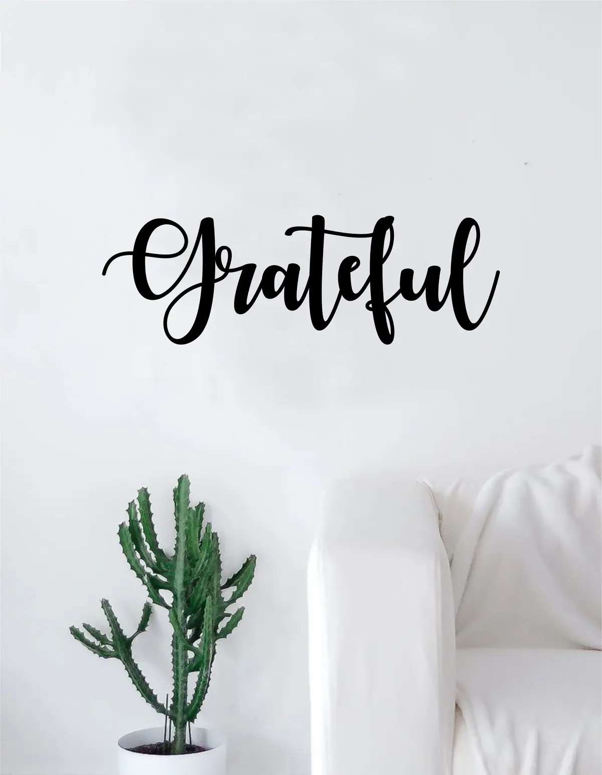 Grateful Quote Decal Sticker Wall Vinyl Art Home Decor Decoration Teen Inspire Inspirational Motivational Living Room Bedroom 1
