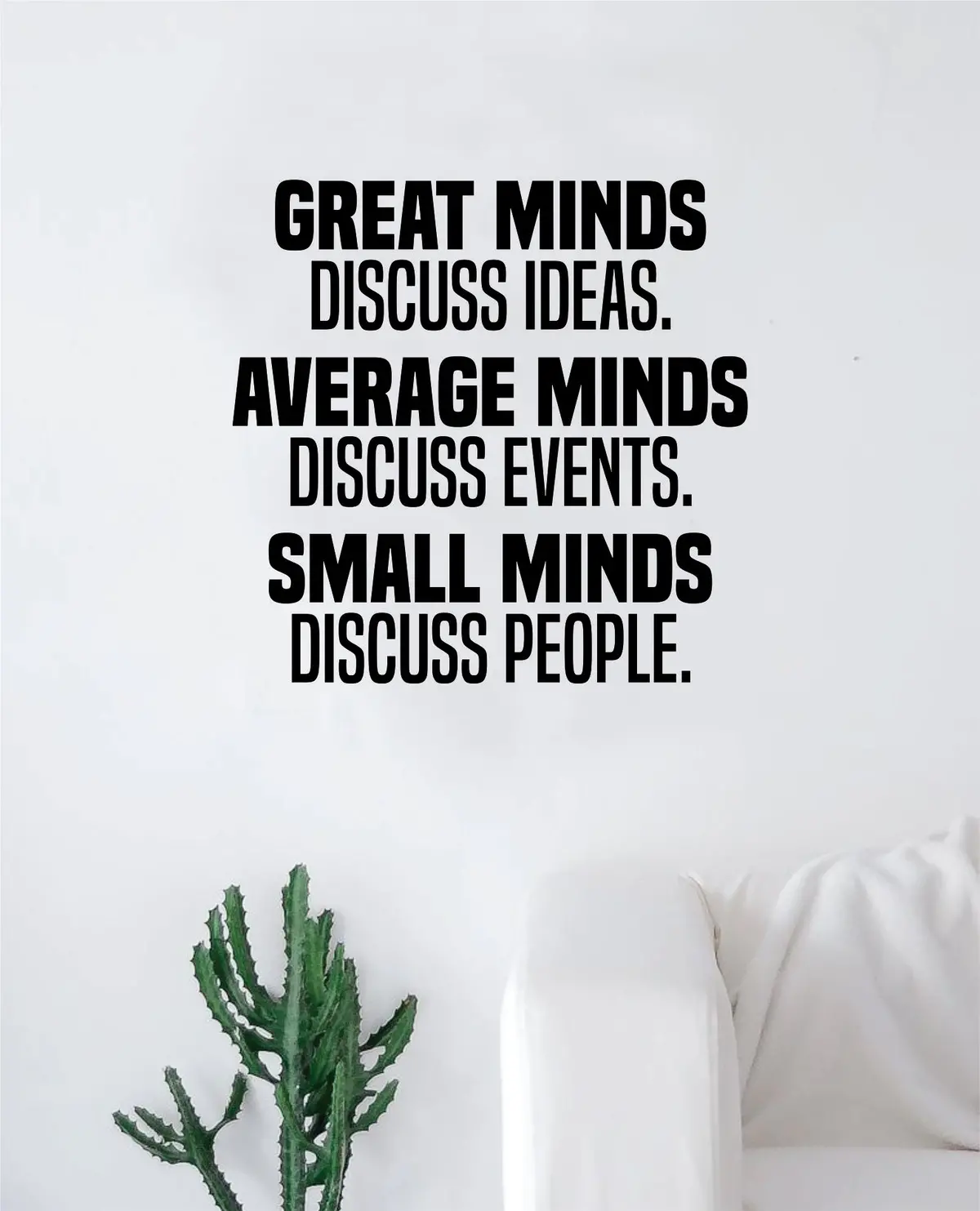 Great Minds Wall Decal Decor Art Sticker Vinyl Room Bedroom Home Teen Inspirational Motivational School Smart 1