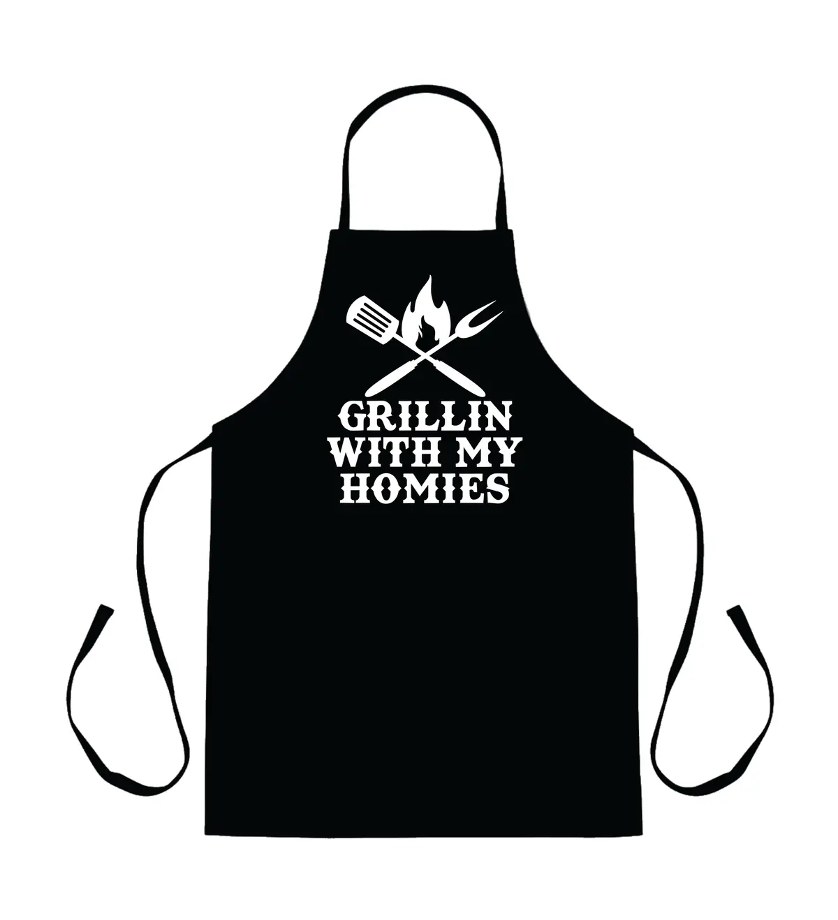 Grillin With My Homies Apron Kitchen Bbq Barbeque Cook Grill Chef Bake Food Funny Gift Men Girls Mom Dad 1