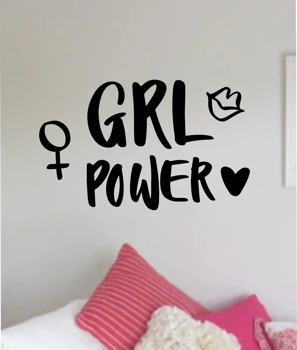 Grl Power Quote Wall Decal Sticker Vinyl Art Decor Bedroom Room Boy Girl Teen Inspirational Motivational School Nursery Women Empowerment Feminist 1
