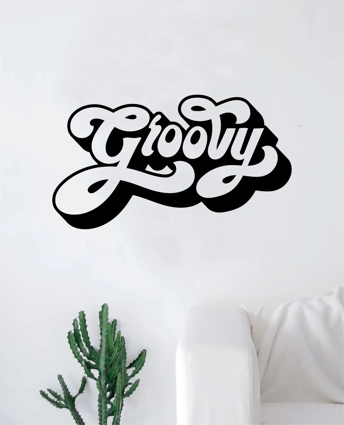 Groovy Wall Decal Decor Art Sticker Vinyl Room Bedroom Inspirational Home Kids Baby Hippy Peace Love 1