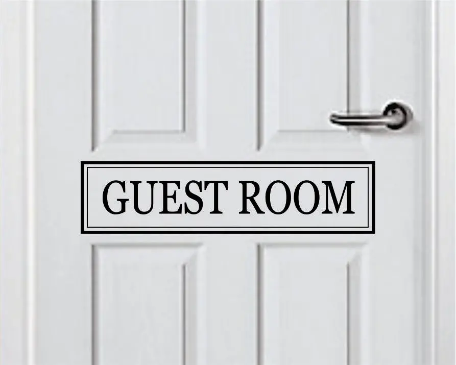 Guest Room Quote Wall Decal Sticker Bedroom Art Vinyl Inspirational Door Sign Teen Home Family Mom 1