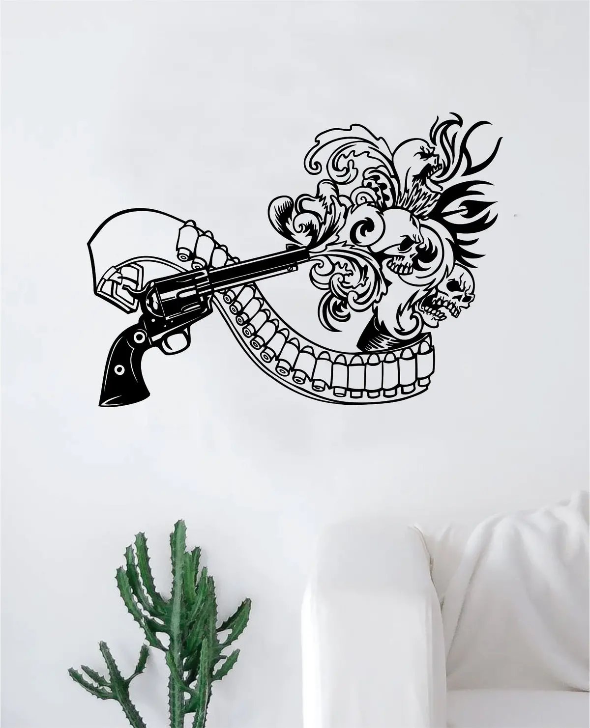Skull Blast Decal Sticker Wall Vinyl Art Wall Bedroom Room Home Decor Teen Inspirational Teen Kids Tattoo 1