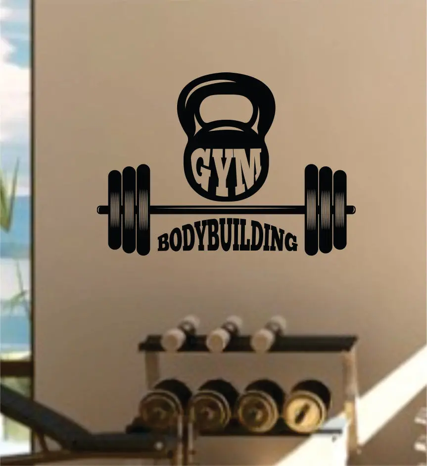 Gym Bodybuilding Fitness Work Out Health Decal Sticker Wall Vinyl Art Wall Room Decor Weights Motivation Inspirational Lift Beast 1