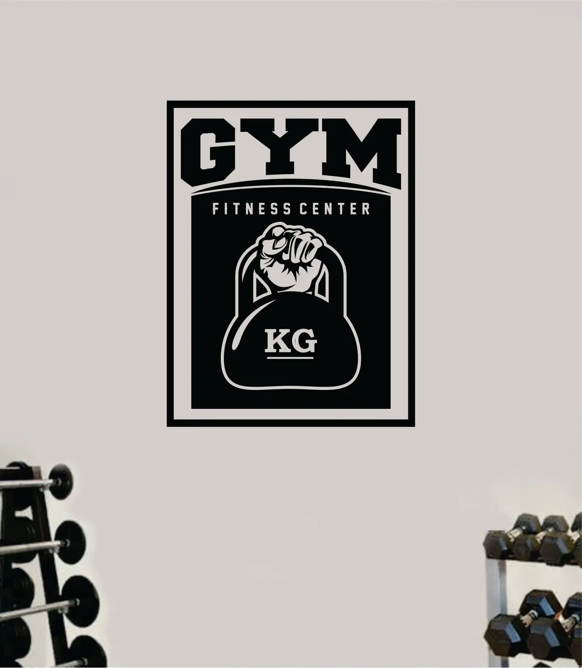 Gym Fitness Center V2 Quote Health Work Out Decal Sticker Vinyl Art Wall Room Decor Teen Motivation Inspirational Girls Lift 1