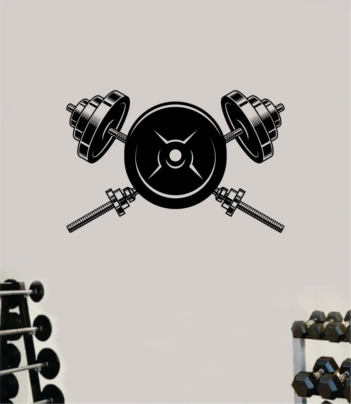 Gym Weights Fitness Quote Health Work Out Decal Sticker Vinyl Art Wall Room Decor Teen Motivation Inspirational Girls Lift 1