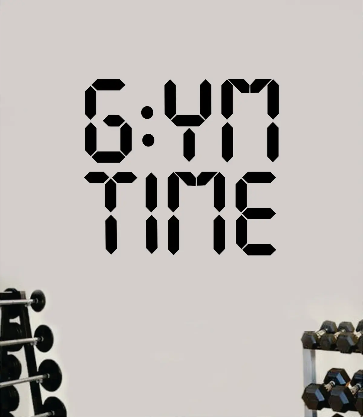 Gym Time Fitness Wall Decal Home Decor Bedroom Room Vinyl Sticker Art Teen Work Out Quote Beast Lift Strong Inspirational Motivational Health School 1